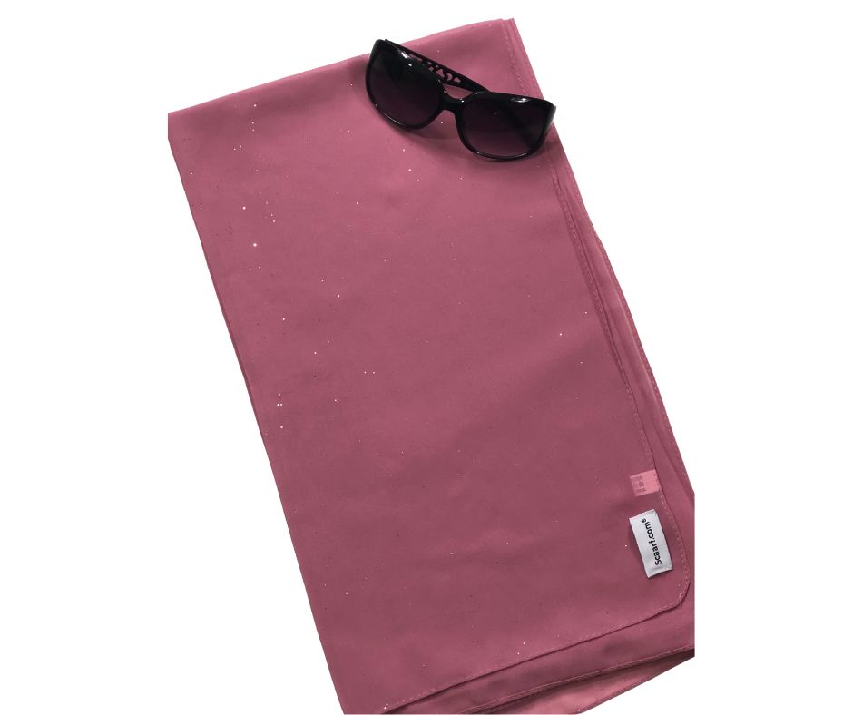 Chiffon Shimmer Scarf/Hijab - Pink