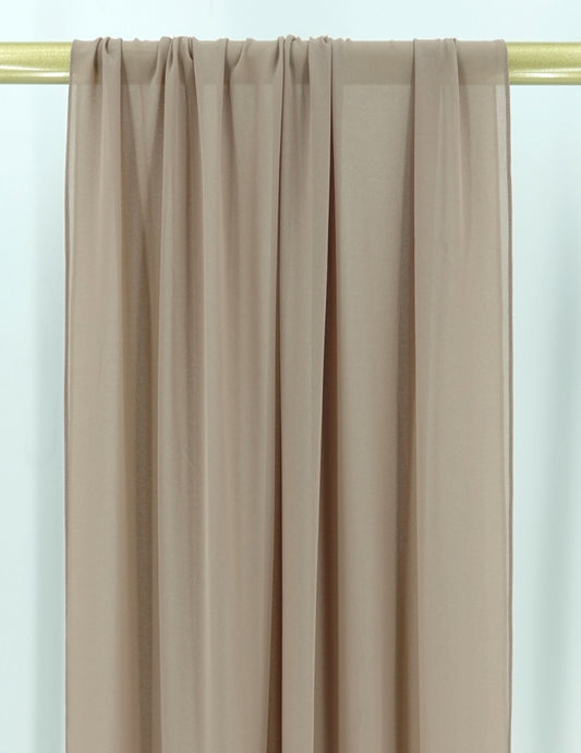 Chiffon Plain Scarf/Hijab - BROWN