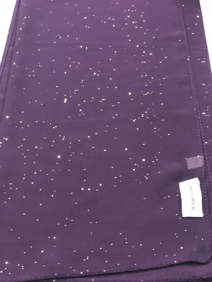 Chiffon Shimmer Scarf/Hijab - Purple