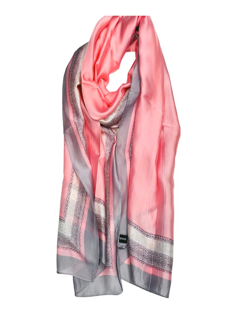 Elegant Silk Scarf/Hijab - GREY