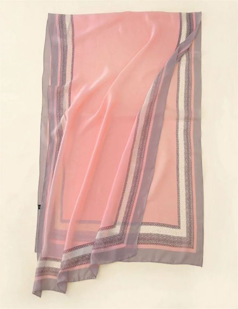Elegant Silk Scarf/Hijab - PINK