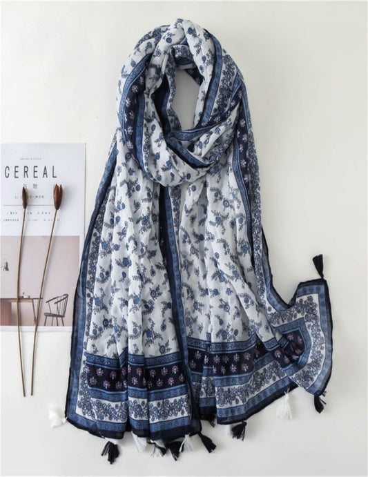 Cotton Viscose Printed Scarf