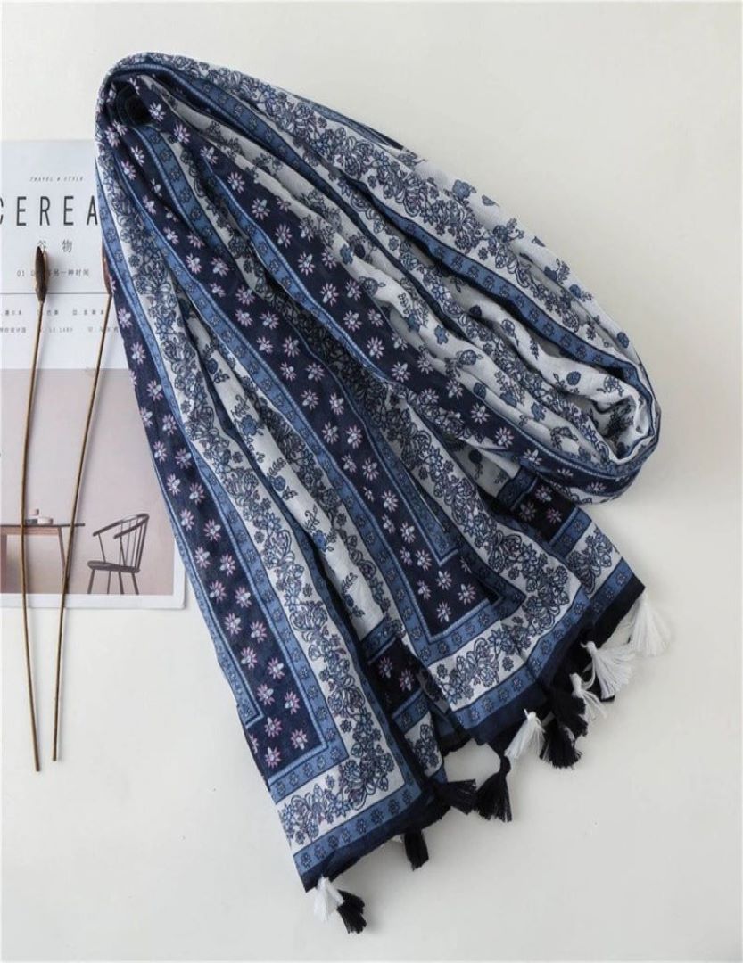 Cotton Viscose Printed Scarf